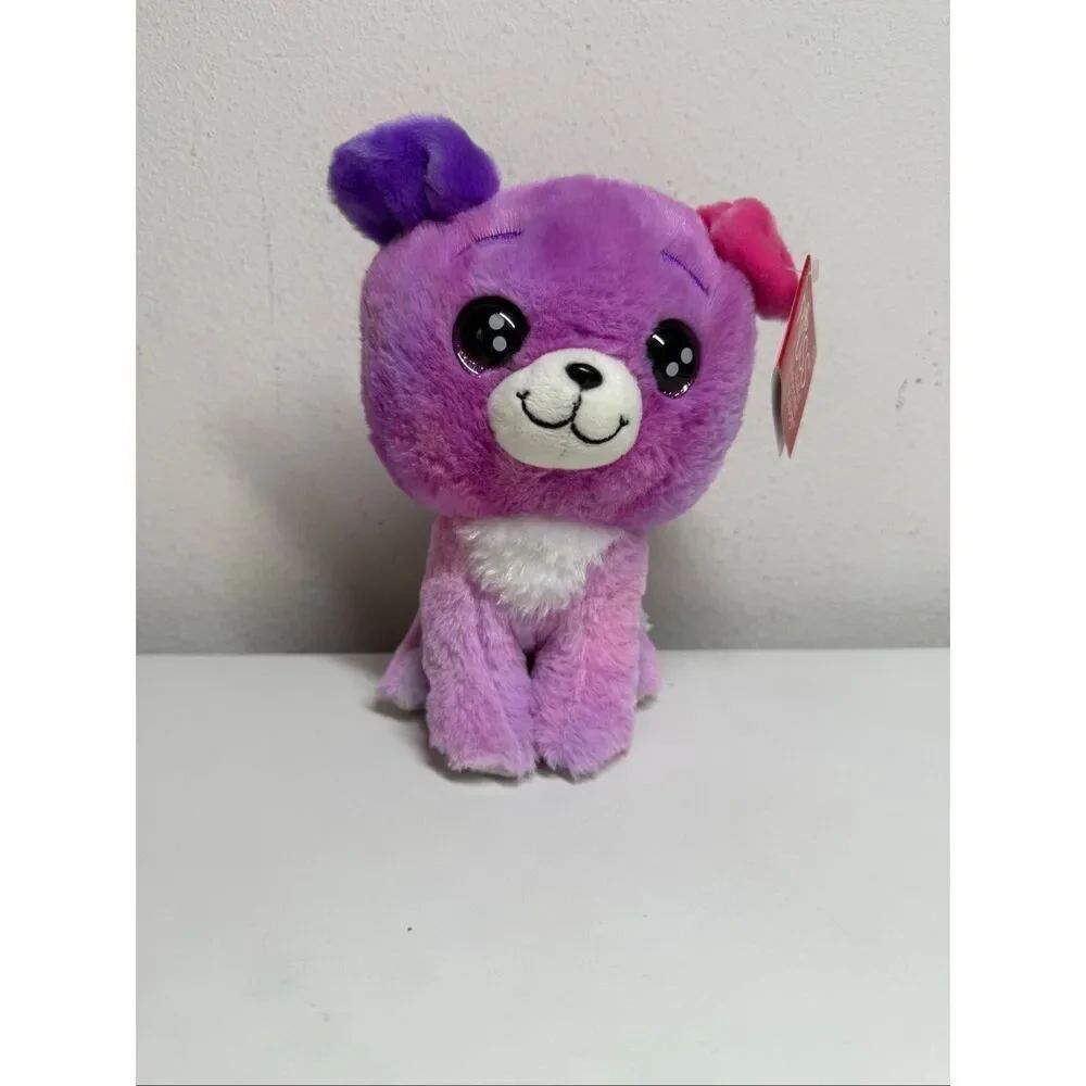 NWT Russ Li'L Peepers Sophia Puppy Dog 9" plush pink purple
